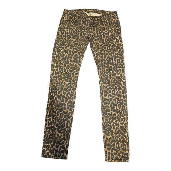 REBECCA MINKOFF Leopard Denim Jeans Pants - Size 4 - Picture 1 of 9